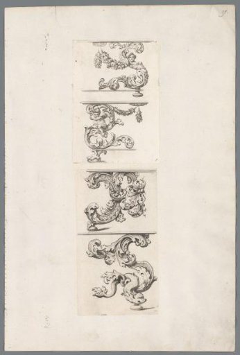 Two table legs with acanthus leaves