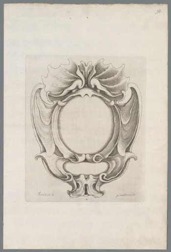 Cartouche in the rococo style
