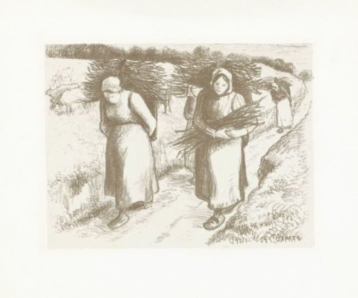 Women Carrying Bundles of Branches