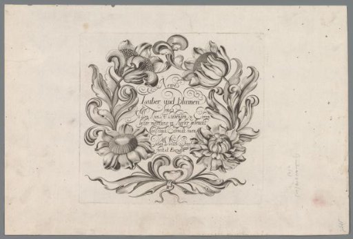 Title print for a series of floral ornaments