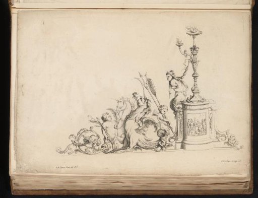 Arabesque with hippocamps