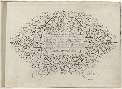 Calligraphic title page