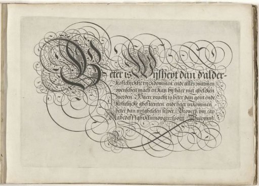 Writing sample: Beter is Wijsheyt (...)