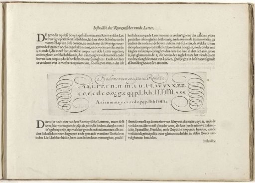 Description and writing sample of the Roman round letter