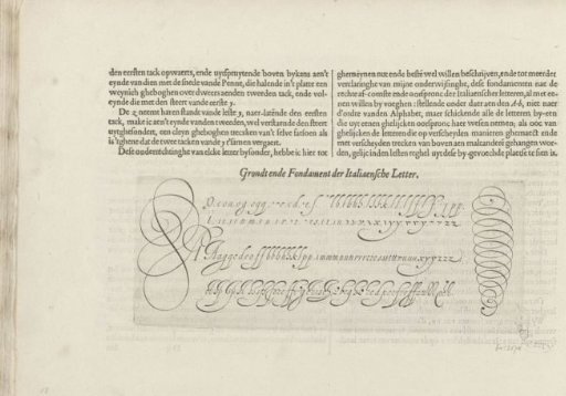 Description of writing the Italian letter (third continuation) and a writing sample of the Italian letter