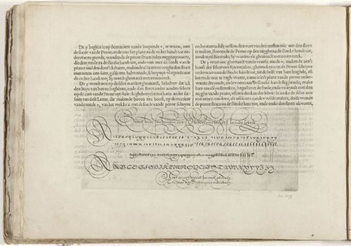 Instruction for writing the Dutch letters (fifth continuation) and a writing sample