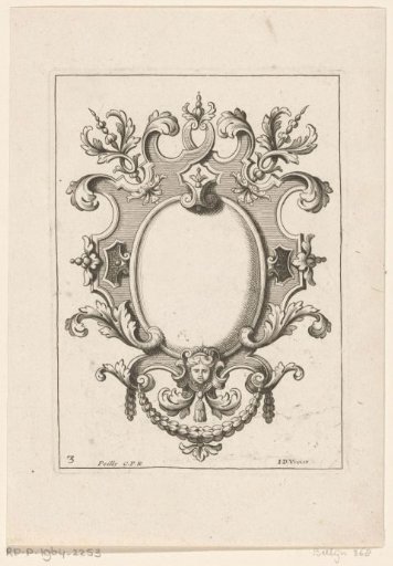 Cartouche with garland