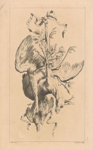 Trophy with stag and birds
