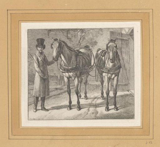 Coachman with Two Draft Horses