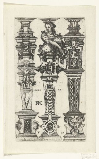 Three term figures on a pedestal