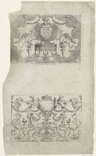 Grotesques with an ornamental frame