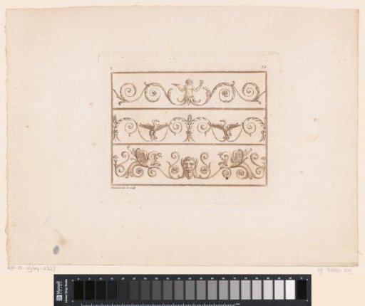 Interlaced work with a half-figure and animals