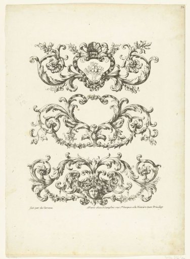 Three friezes with cartouches
