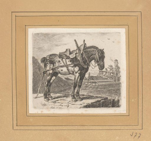 Hunting Horse with a Towing Barge