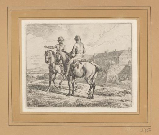 Two Riders before the Hofburg in Vienna