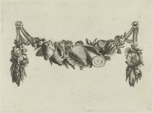Festoon of Shells and Flowers