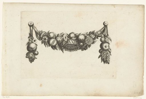 Festoon with a Large Flower Hanging Down in the Center