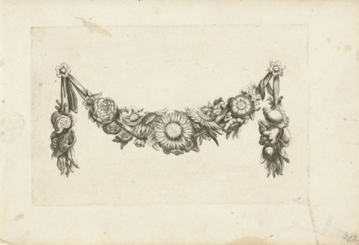 Festoon with Three Sunflowers in the Center