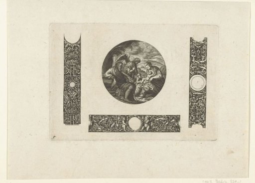 Clock case and three strips