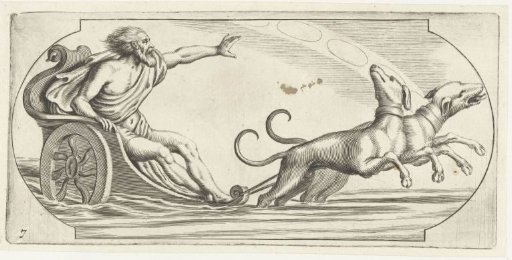 A sea god on a chariot