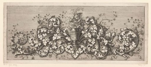 Acanthus scrolls with a vase