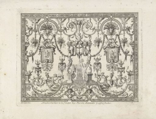 Panel or tapestry with modern grotesques