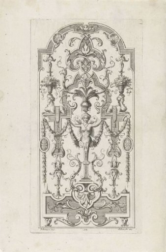 Panel with herm and two sphinxes