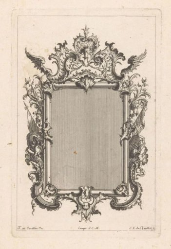 Frame with wings and flags