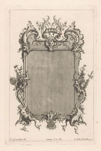 Frame with a mask and mermaids