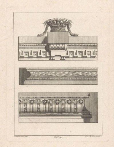 Three Frames with Flower Baskets
