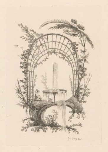 Fountain under a Pergola