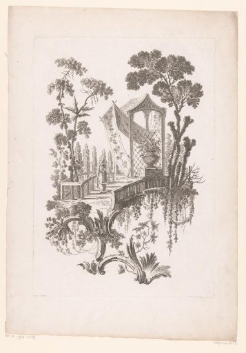 Man with a Stick on a Bridge