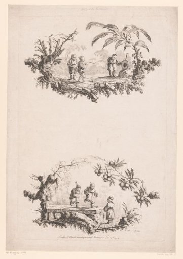 Children with a Blowing Pipe and Children Hopping