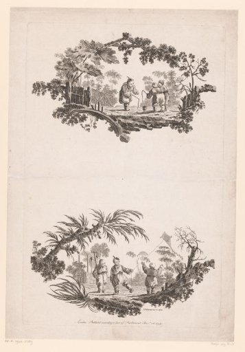 Children with a Spinning Top and a Kite