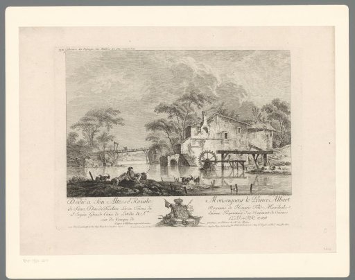 Landscape with Shepherds at a Watermill on a River