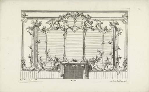 Wall arrangement with fireplace