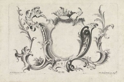 Cartouche with crown