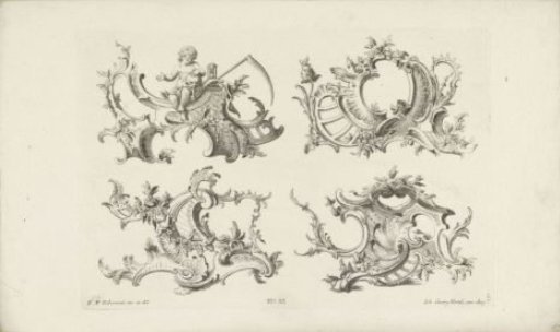 Rocailles with personification of Death