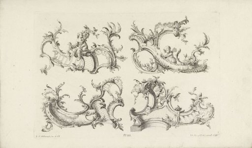 Rocailles with putti