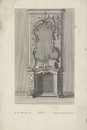 Chimneypiece with cartouche