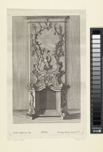 Chimneypiece with putto on a sea creature