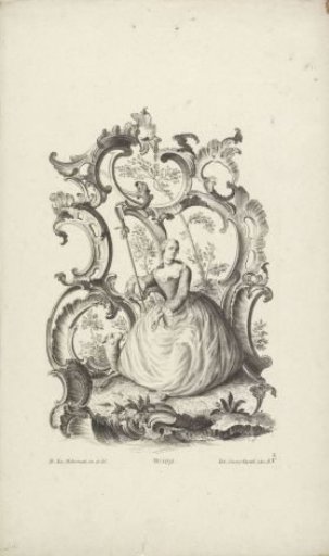 Rocaille frame with a young woman