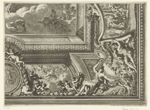 Ceiling with a rectangular representation in the center