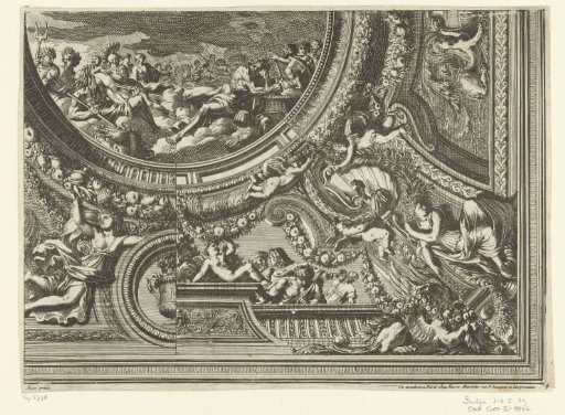 Ceiling with a round representation of Olympus