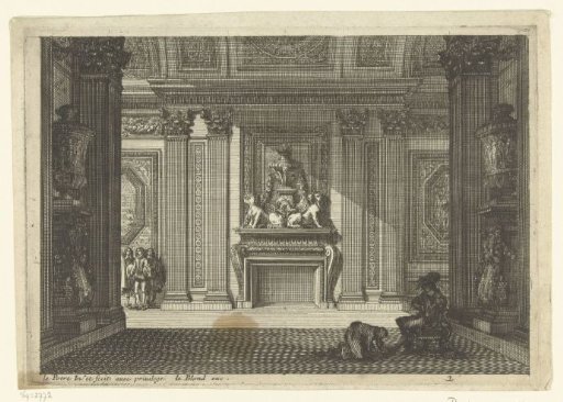 Fireplace in the gallery