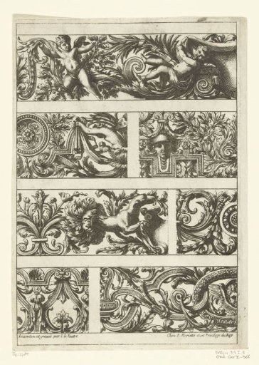 Four rows of friezes