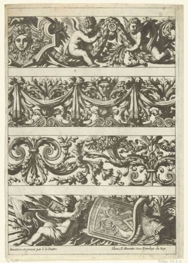 Four rows of friezes