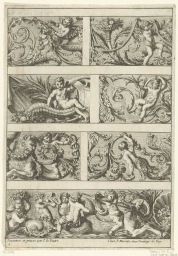 Four rows of friezes