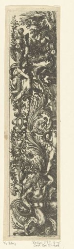Panel with satyr and putti