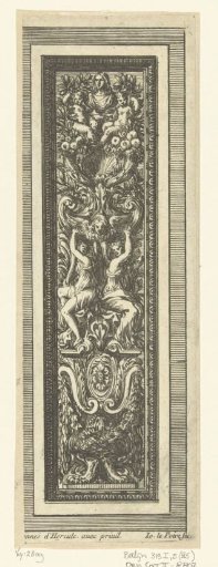 Panel with two angels holding a shield